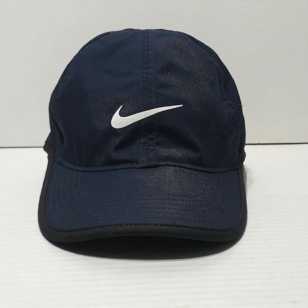 Nike Navy Blue Dry Fit Feather Light Adjustable Strap Hat workout Activewear
